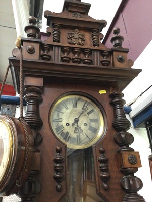 Lot 96 - Wall clock with carved decoration
