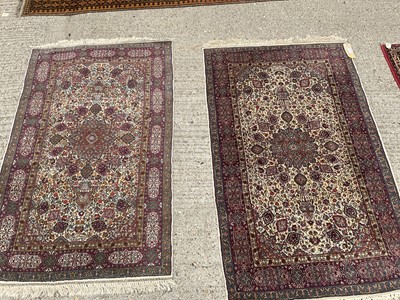 Lot 1202 - Pair of Ardabil carpets from Kashmir, 150cm x 95cm