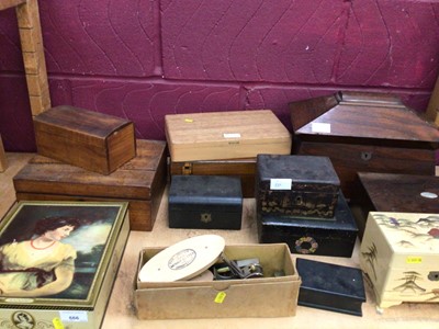 Lot 666 - Collection of boxes and tea caddies