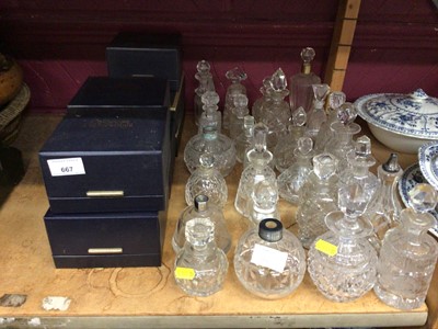 Lot 667 - Collection of glass scent bottles and Caithness paperweights