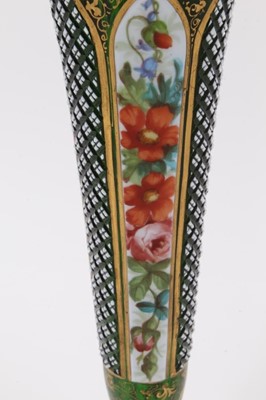 Lot 124 - 19th century Bohemian flash cut glass vase
