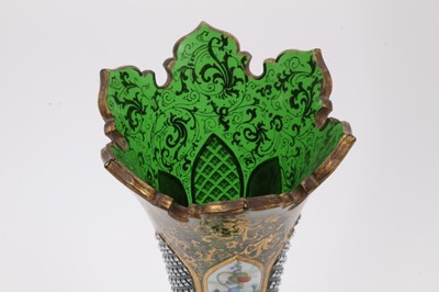 Lot 124 - 19th century Bohemian flash cut glass vase