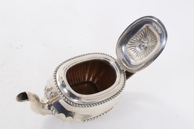 Lot 279 - Victorian Scottish silver three piece batchelor teaset