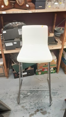 Lot 1182 - Four contemporary cream bar stools