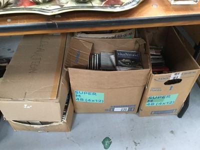 Lot 525 - 5 boxes of CD's and DVD's