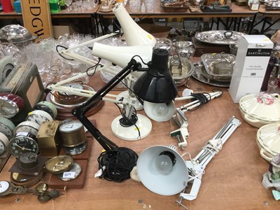 Lot 408 - Five anglepoise table lamps