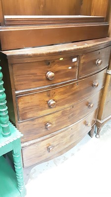 Lot 1157 - 19th century mahogany bow front chest of drawers