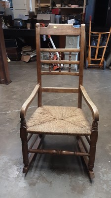 Lot 1153 - 19th century Lancashire rocking chair