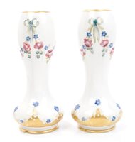 Lot 302 - Pair late Victorian Macintyre waisted vases...