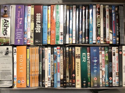 Lot 328 - Collection DVDs and CDs (3 boxes)