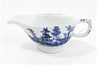 Lot 304 - Rare 18th century Vauxhall porcelain blue and...