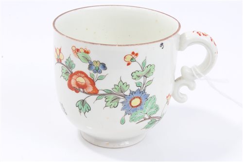 Lot 307 - 18th century Chantilly porcelain coffee cup,...