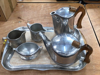 Lot 733 - Piquot coffee set on tray