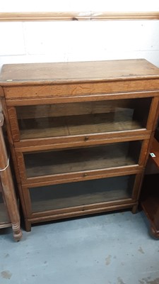 Lot 1208 - Oak Globe Wernick three tier bookcase