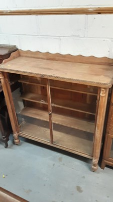 Lot 1209 - Victorian pine shop's display cabinet