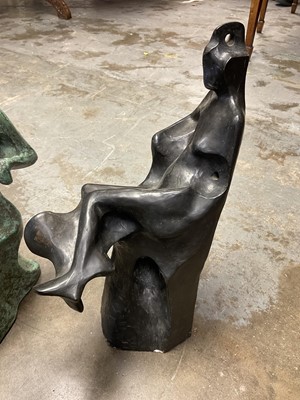 Lot 159 - Terence Jack Oram: Two bronzed plaster sculptures