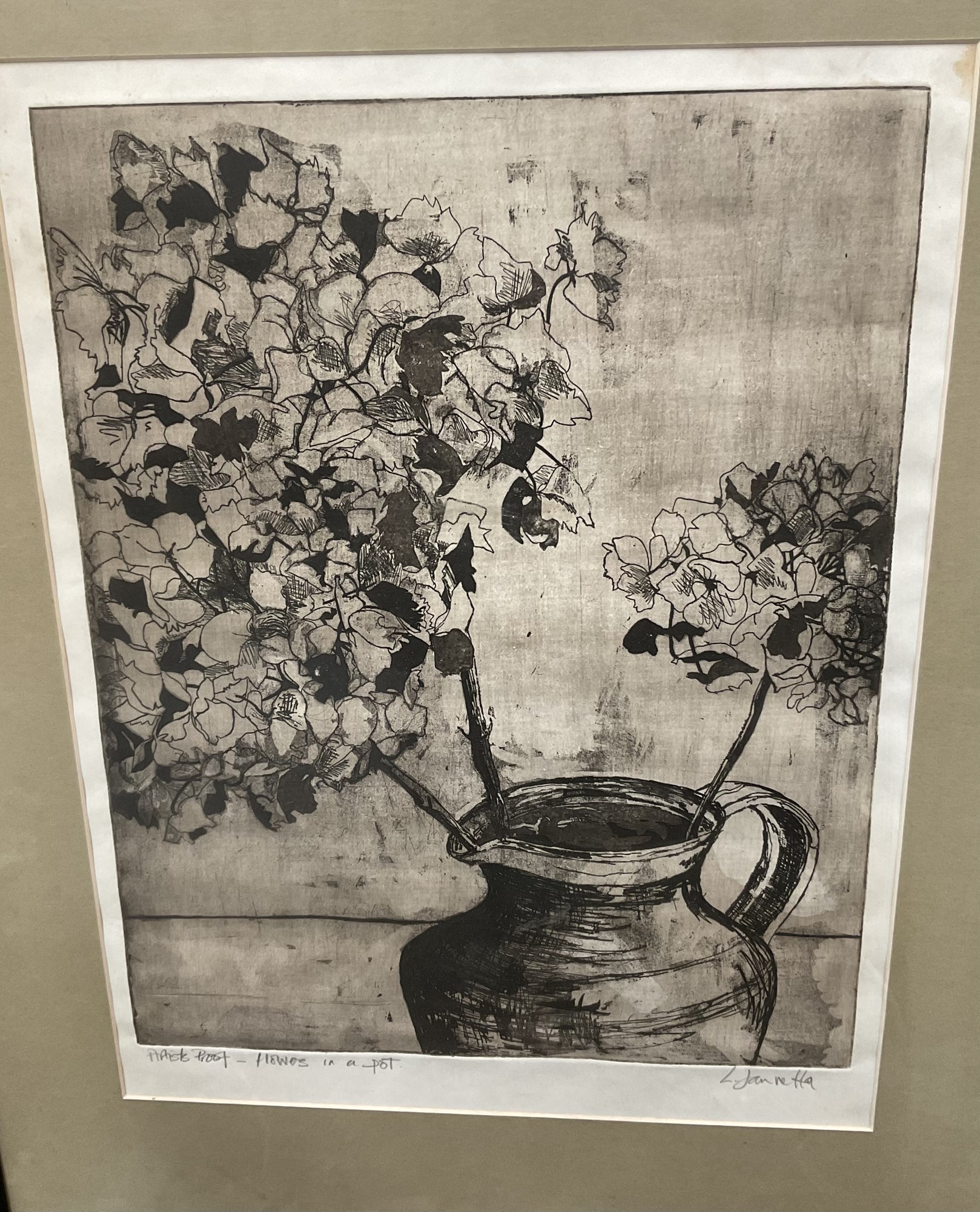 Lot 299 - L. Jannetta signed artists proof etching