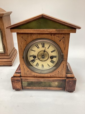 Lot 75 - Group of five Edwardian and other mantel clocks