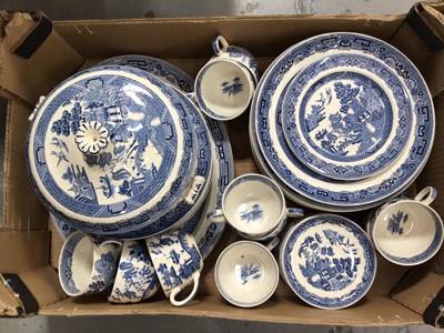 Lot 732 - Wedgwood Willow pattern dinner service