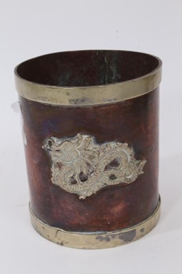 Lot 811 - Good group of Indian and Middle Eastern metalwares, circa 19th century, including vases and bowls, with engraved and relief-form decoration