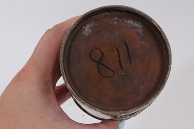 Lot 811 - Good group of Indian and Middle Eastern metalwares, circa 19th century, including vases and bowls, with engraved and relief-form decoration