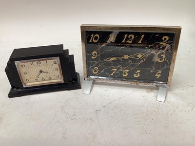 Lot 2583 - Five Art Deco clocks, including Doxa and Smiths