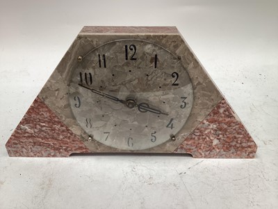 Lot 2583 - Five Art Deco clocks, including Doxa and Smiths