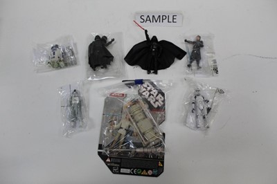 Lot 1814 - Collection of Star Wars toys including Lego sets, figures and machine.  Construction kit etc.