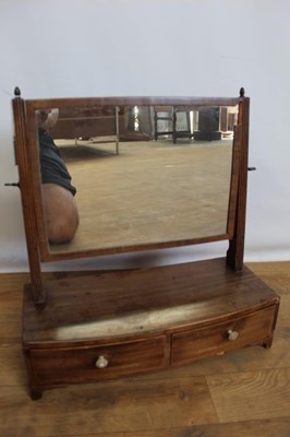 Lot 117 - Antique mahogany toilet mirror