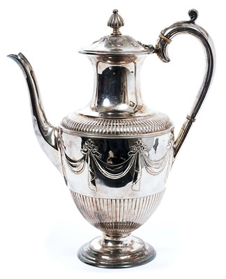 Lot 328 - Victorian silver coffee pot