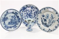 Lot 317 - 18th century Delft blue and white tulip vase...