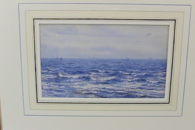 Lot 1136 - Henry Moore (1831-1895) watercolour - The Open Sea, signed and dated 1889, 15cm x 25cm, in glazed gilt frame