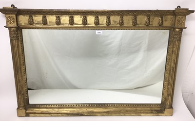 Lot 1402 - Regency style gilt overmantel mirror.