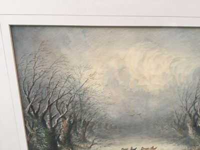 Lot 81 - Sam Perry (19th century) watercolour - Mallards, 37cm x 27cm in glazed frame