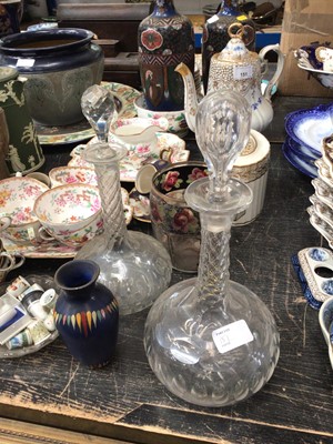 Lot 151 - Collection of ceramics and glass, 19th century and later, deskstand and other items