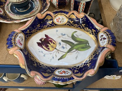 Lot 230 - 19th century English ceramics to include botanical painted dishes, Regency teawares, Booths china service.