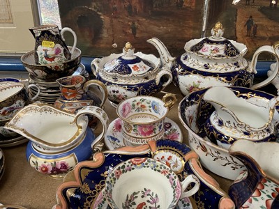 Lot 230 - 19th century English ceramics to include botanical painted dishes, Regency teawares, Booths china service.