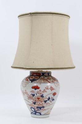 Lot 724 - 19th century Japanese vase converted to a lamp