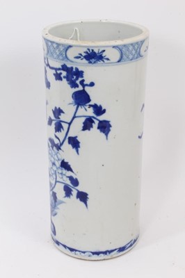 Lot 157 - 19th century Chinese blue and white sleeve vase.