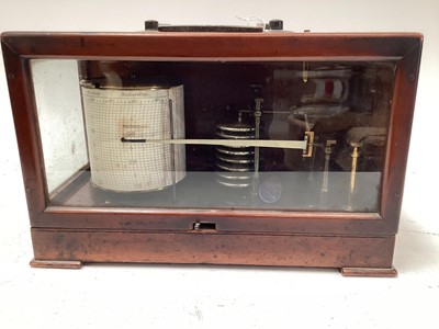 Lot 2585 - Antique barograph in mahogany case