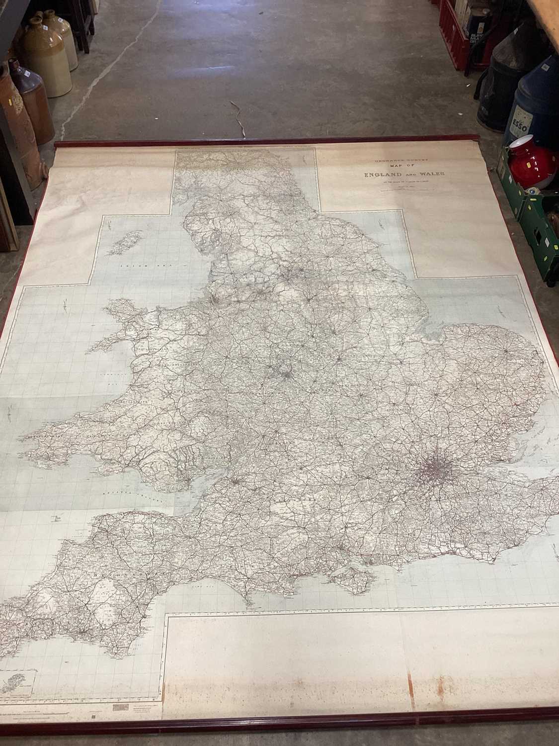 Lot 2401 - Large canvas backed map