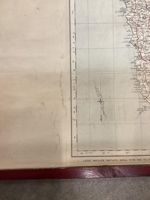 Lot 2401 - Large canvas backed map