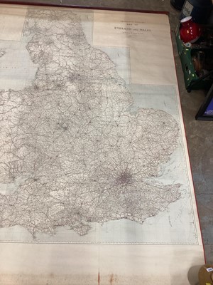 Lot 2401 - Large canvas backed map