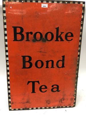 Lot 2605 - Vintage Brooke Bond Tea enamel sign