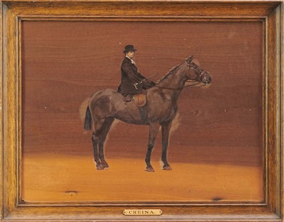 Lot 991 - Manner of Frances Mabel Hollams (1877-1963) oil on panel - a lady riding side saddle, 30cm x 40cm, framed