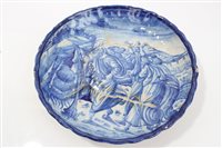 Lot 332 - Antique Italian Majolica lobed dish believed...