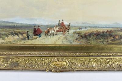 Lot 1083 - Edward Duncan (1803-1882) watercolour, going to market, signed and dated 1859.