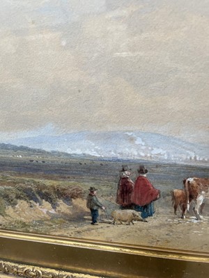 Lot 1083 - Edward Duncan (1803-1882) watercolour, going to market, signed and dated 1859.