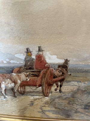 Lot 1083 - Edward Duncan (1803-1882) watercolour, going to market, signed and dated 1859.