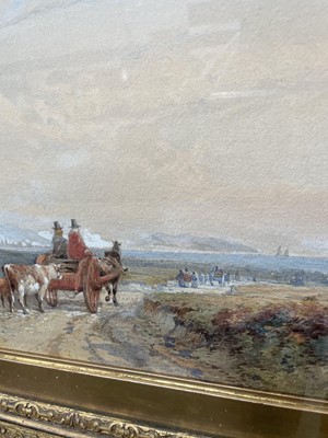 Lot 1083 - Edward Duncan (1803-1882) watercolour, going to market, signed and dated 1859.